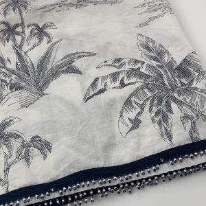 Nautica Palm Tree Beaded Swimsuit Coverup OS